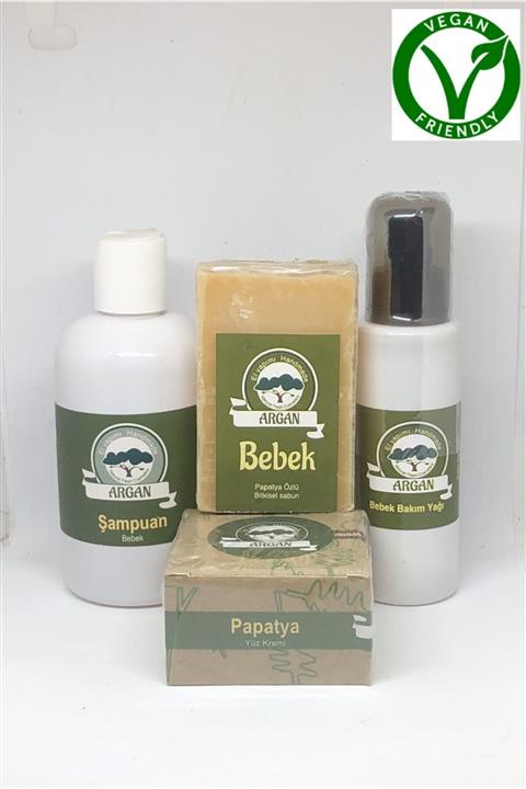 ARGAN NATUREL KOZMETİK Argan Vegan Organik Hassas Ciltler Saç Yüz Vücut Krem Yağ Şampuan Bakım Seti 40ml 100ml