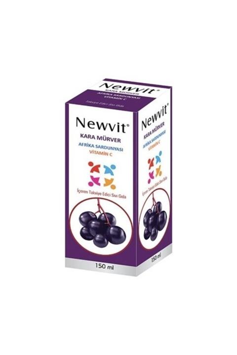 Newvit Kara Mürver & Afrika Sardunyası Içeren Takviye Edici Gıda 150 ml Skt.03/2022