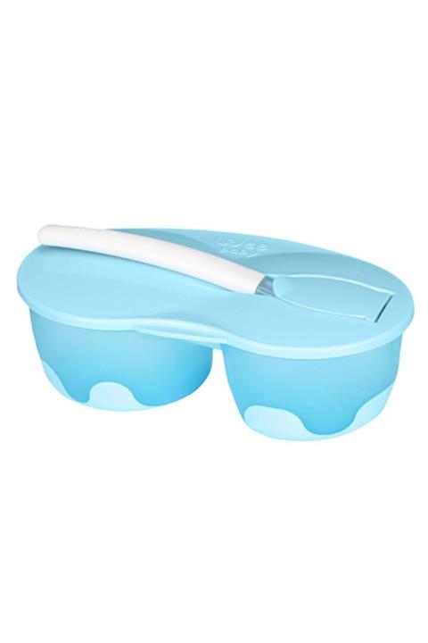 Wee Baby 2 Hazneli Mama Kabı Seti Mavi