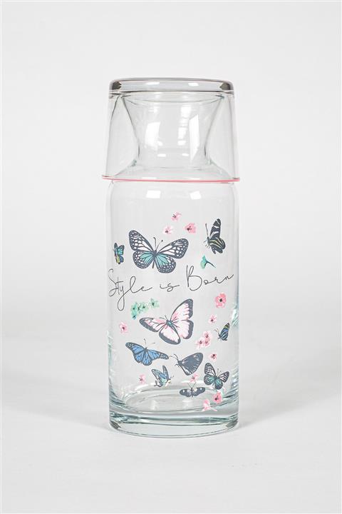 Rakle Butterfly Bardaklı Sürahi Pembe 700 Cc