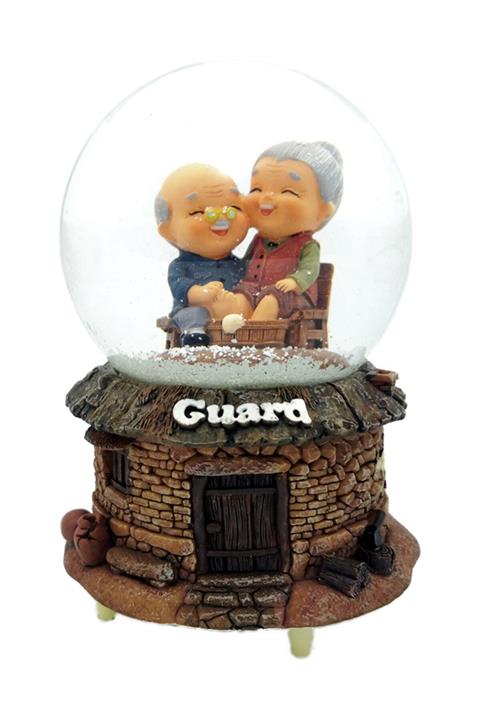 Ramosis Romantik Sonsuz Aşk Sevimli Yaşlı Çift Kurmalı Kar Küresi Müzik Kutusu