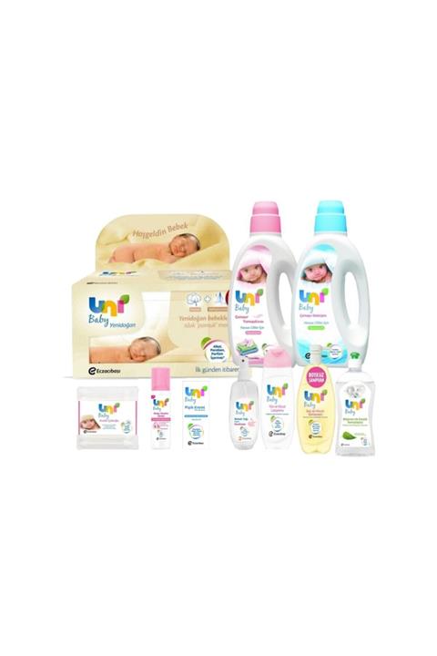 Uni Baby Aylık Bebek Bakım Paketi  10'lu Set
