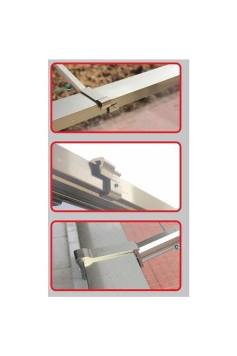 Feyza 80*30 Mm Alüminyum Kare Balkon Çamaşırlığı Bronz