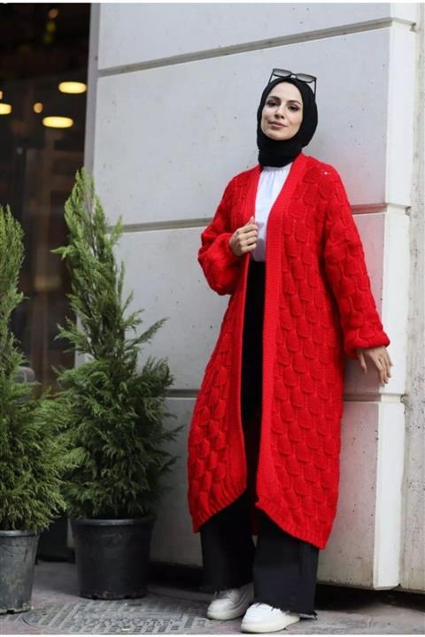 Marselia Butik Örgü Salaş Hırka