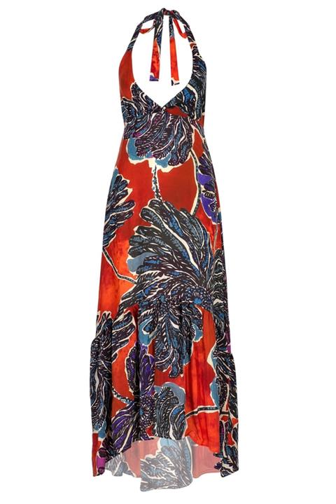 GTNight Boyundan Bağlamalı Viskon Maksi Elbise