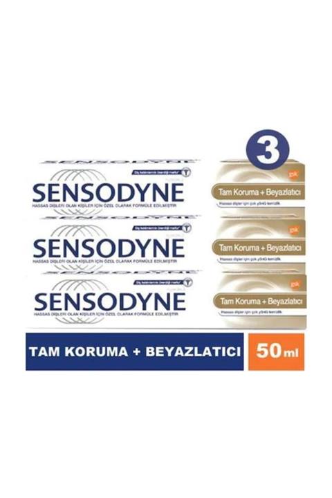 Sensodyne Tam Koruma+beyazlatıcı Diş Macunu 50 Ml *3 Adet