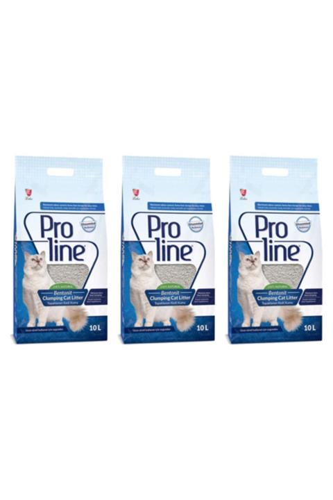 Pro Line Naturel Parfümsüz Kedi Kumu 10 Lt X 3 Adet