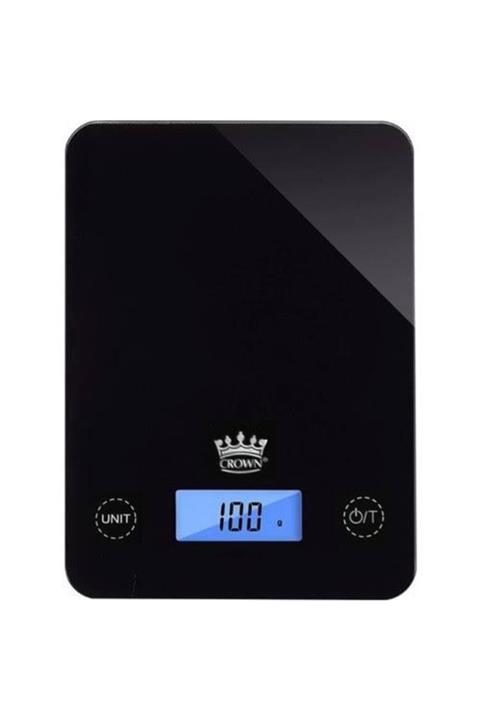 Tiffany Crown Dijital Hassas Siyah Led Işıklı Mutfak Tartısı - Terazisi Hassas Ölçüm 5kg Siyah