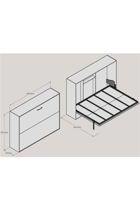 FMS MOBİLYA Duvara Katlanır Yatak Mekanizmaları 140x190