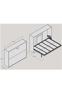 FMS MOBİLYA Duvara Katlanır Yatak Mekanizmaları 140x190