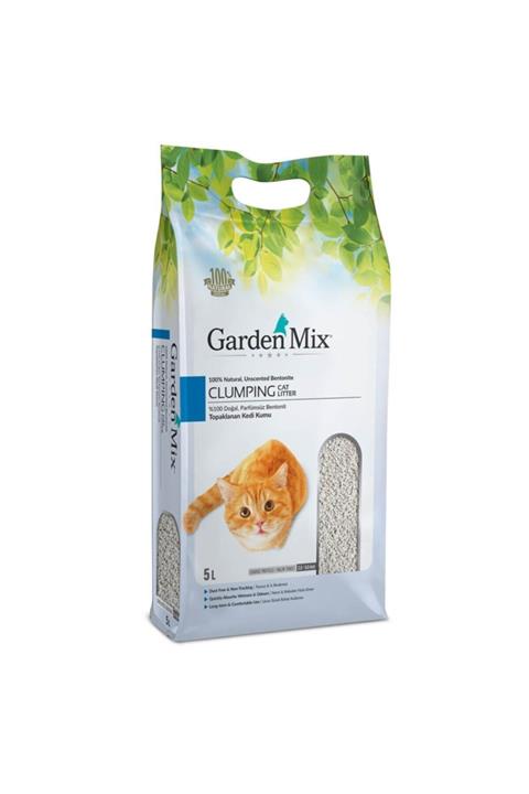Gardenmix Kalın Taneli Parfümsüz Bentonit Kedi Kumu 5 Lt
