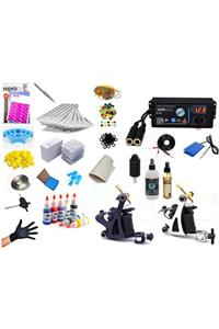 XLINETATTOO Xl-155 Çift Makinalı Dijital Adaptörülü Tattoo Dövme Makinası Seti Profesyonel