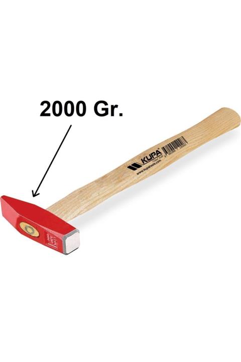 Kupa Ağaç Saplı Tesviyeci Çelik Çekiç 2000 Gr.