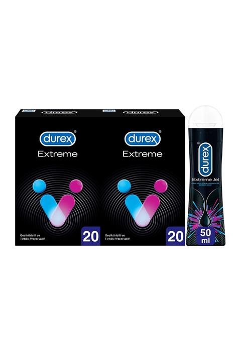 Durex Extreme Geciktiricili 40’lı Prezervatif + Extreme Jel