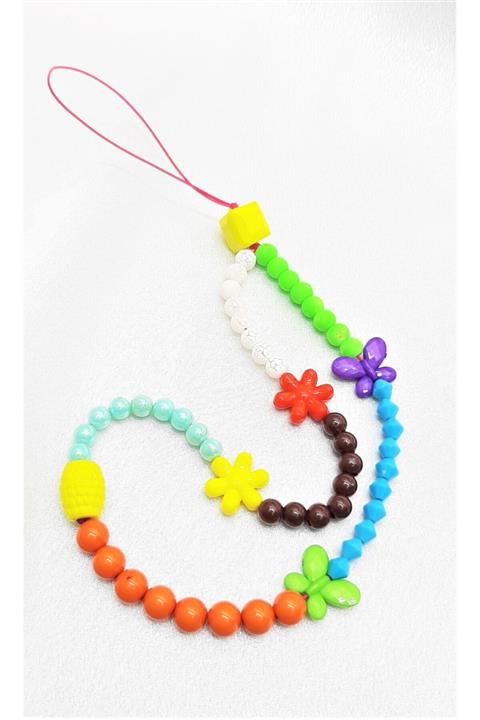 TÜKKAN ACCESSORİES Kelebek Ve Çiçek Figür Telefon Askısı