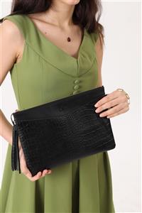 Doolo Design Pupıl Doolo Clutch Black Croco Flo Tape