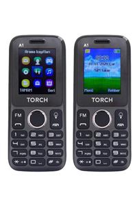 TORCH Beyaz A1 Marka Tuşlu Telefon A1 Siyah