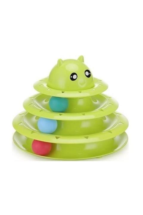 Lion Üç Katlı Kedi Oyuncağı Turntable Cat Toy