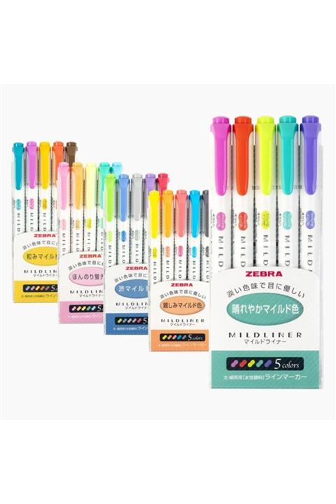 Zebra Mildliner Çift Taraflı Işaretleme Kalemi 25'li Set