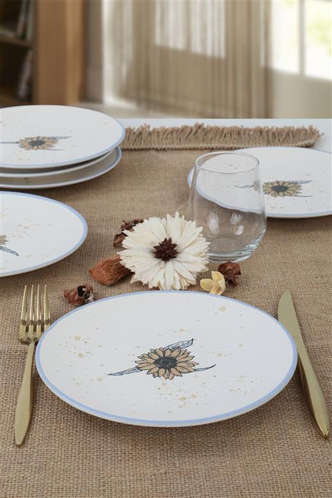 Keramika Sunflower Pasta Tabağı 20 cm 6 Adet -20265