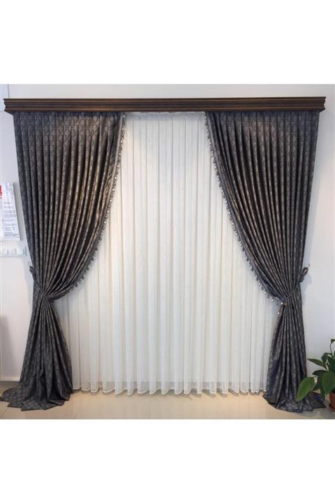 MOONLIGHTTEKSTIL Sık Pile Boncuklu Basel Fon