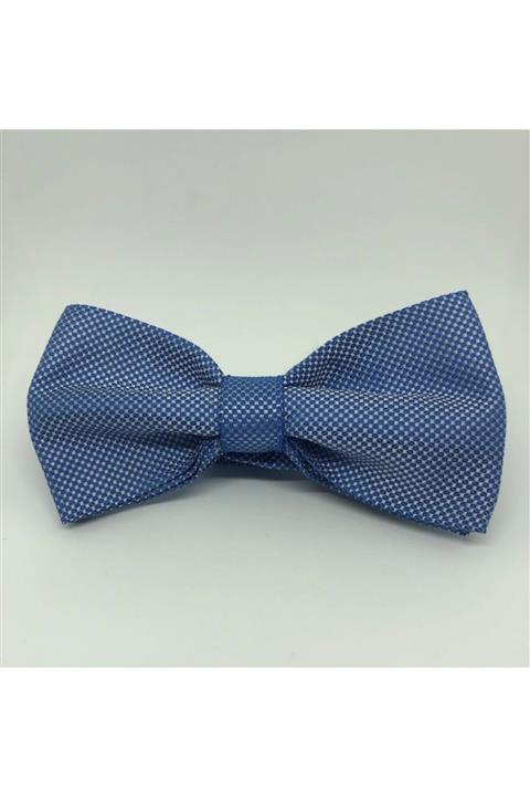 CRWAT ® Mavi  Kuşgözü Kumaş Papyon