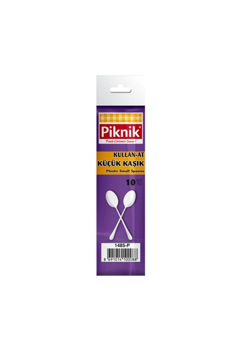 Piknik Kullan-at Plastik Kaşık 10'lu Küçük beyaz 1485-p