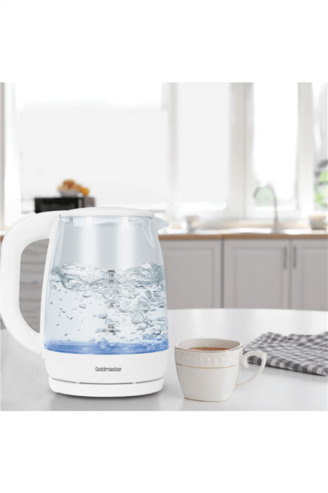 GOLDMASTER Beykoz 1.7 Lt Işıklı Cam Kettle Su Isıtıcı