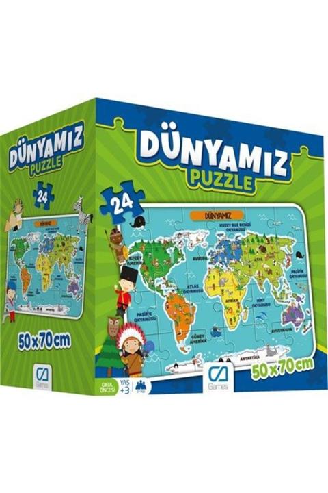 CA Games 5025 Dünyamız 24 Parça Puzzle 50x70 Cm
