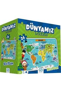 CA Games 5025 Dünyamız 24 Parça Puzzle 50x70 Cm