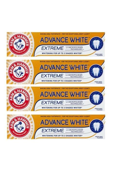 Arm&Hammer Advance White 3 Tona Kadar Beyazlatıcı Diş Macunu 75ml X 4 Adet