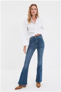 TRENDYOLMİLLA Mavi Yüksek Bel Flare Jeans TWOAW22JE1153