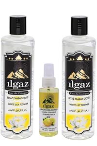 ILGAZ 2’li Beyaz Zambak Kolonyası 400 ml + 100 ml Limon Kolonyası