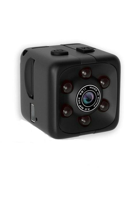 Mediatech Mini Dvr Sq11 Hareket Algılama Gece Görüşlü Hd 720p-1080p Zar Kamera Siyah