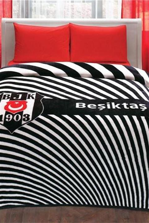 Taç Lisanslı Beşiktaş Çift Kişilik Battaniye