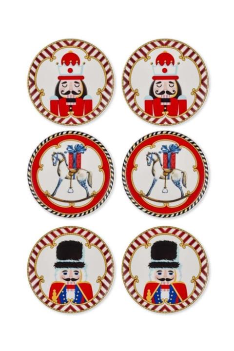 The Mia Yılbaşı Nutcracker Kurşun Asker Stonware 19cm 6 Lı Pasta Tabağı Nut0001