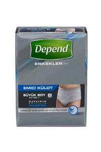 Depend Erkek Emici Külot Büyük Boy 8'li