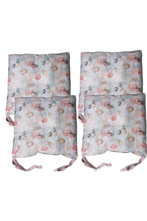 Evsay 4'lü Leke Tutmaz Carse Kumaş Sandalye Minderi, Bahçe Minderi