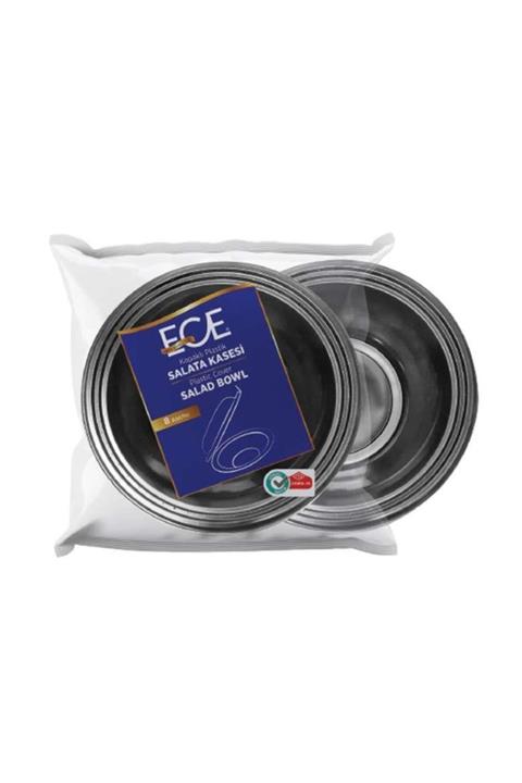 Ece Kullan At Siyah Şeffaf Kapaklı Salata Kasesi 16 Adet