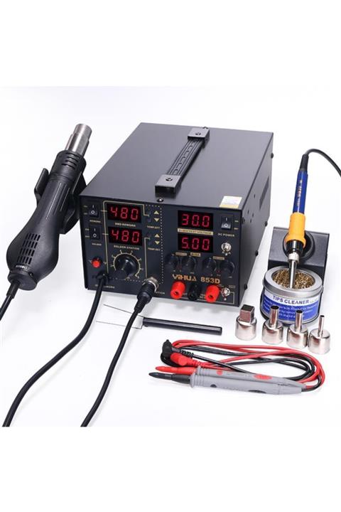 Yihua Yıhua 853d 30v 5a Güç Kaynaklı Sıcak Hava Üflemeli Havya Istasyonu