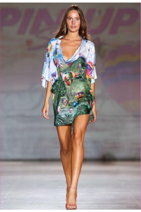 PINUP Stars Kimono Elbise Italyan