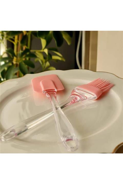 HomeTarz Akrilik Spatula Silikon Kek Börek Hamur Yumurta Fırçası  Seti