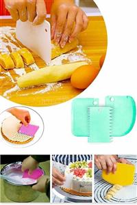 Kitchen Beauty 3'lü Hamur Kesici Kazıyıcı Dekoratör Set Asorti