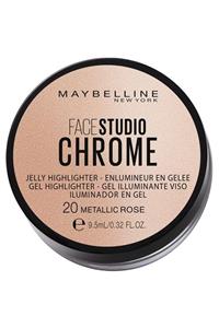 Maybelline New York Jel Aydınlatıcı - Face Studio Chrome 20 Metallic Rose 30175778