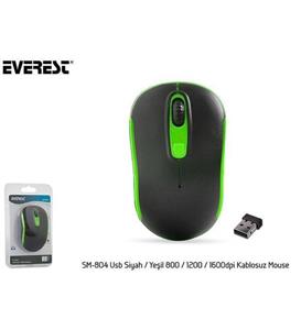 Everest Sm-804 Usb Siyah-yeşil 800-1200-1600dpi Kablosuz Mouse