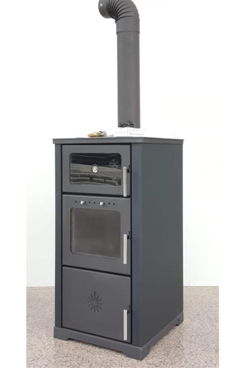 dorello Mat Siyah Lotus Odun Kömür Sobası