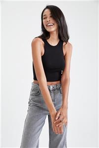 DeFacto Halter Yaka Pamuklu Crop Top