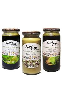 LUTFIYE Organik Pekmez 280 Gr - Tahin 230 Gr / 3 Lü Paket