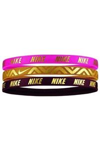 Nike Printed Metallic Headbands Assorted 3pk Unisex Pembe Antrenman Saç Bandı N.000.2504.984.os