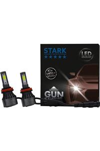 STARK Night Gun H11 8400lm Güç Şimşek Etkili Led Xenon 6500k Beyaz Fan Soğuculu Far Ampulü